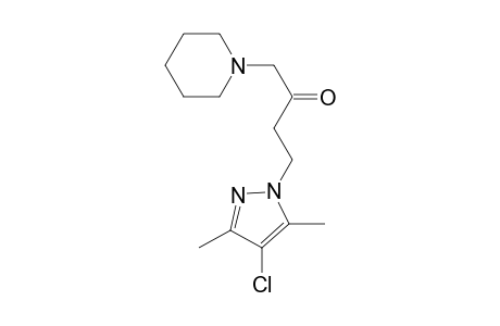 4-(4-Chloro-3,5-dimethyl-1H-pyrazol-1-yl)-1-(1-piperidinyl)-2-butanone