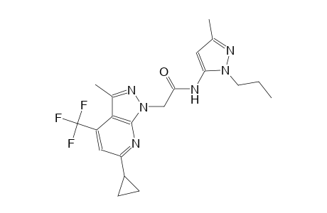 1H-pyrazolo[3,4-b]pyridine-1-acetamide, 6-cyclopropyl-3-methyl-N-(3-methyl-1-propyl-1H-pyrazol-5-yl)-4-(trifluoromethyl)-