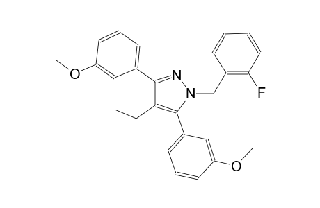 4-ethyl-1-(2-fluorobenzyl)-3,5-bis(3-methoxyphenyl)-1H-pyrazole