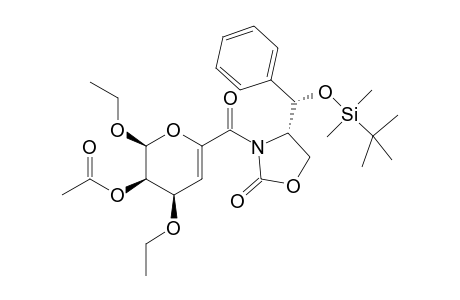endo-(2S,3R,4R,4'S,1"S)-3-Acetoxy-2,4-diethoxy-6-[carbonyl-4'-(1"-tert-butyldimethylsiloxy-1"-phenylmethyl)oxazolodin-2'-one)-3,4-dihydro-2H-pyran