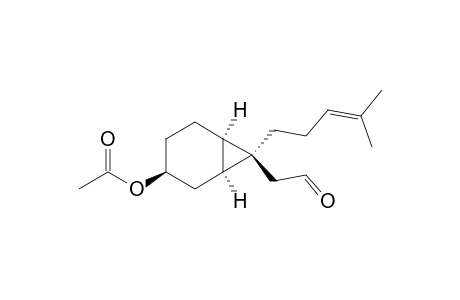 Bicyclo[4.1.0]heptane-7-acetaldehyde, 3-(acetyloxy)-7-(4-methyl-3-pentenyl)-, (1.alpha.,3.beta.,6.alpha.,7.beta.)-(.+-.)-