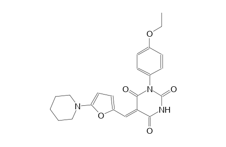 (5Z)-1-(4-ethoxyphenyl)-5-{[5-(1-piperidinyl)-2-furyl]methylene}-2,4,6(1H,3H,5H)-pyrimidinetrione