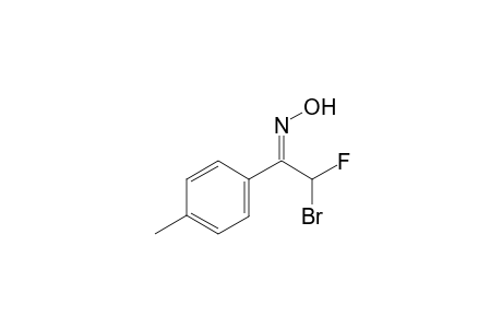 2-Bromo-2-fluoro-1-(4-methylphenyl)ethanone oxime