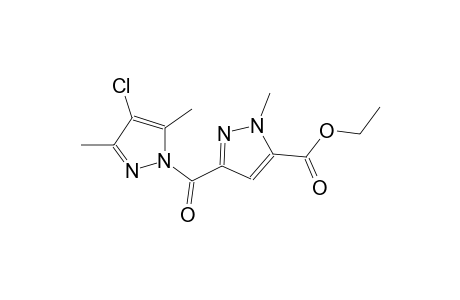 ethyl 3-[(4-chloro-3,5-dimethyl-1H-pyrazol-1-yl)carbonyl]-1-methyl-1H-pyrazole-5-carboxylate
