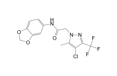 N-(1,3-benzodioxol-5-yl)-2-[4-chloro-5-methyl-3-(trifluoromethyl)-1H-pyrazol-1-yl]acetamide
