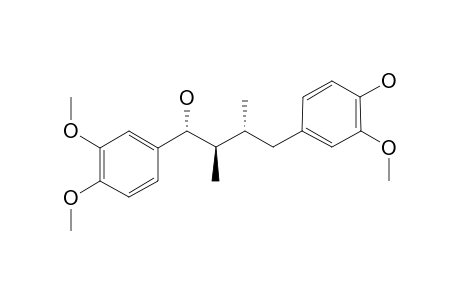 OLEIFERIN-G;REL-(7R,8S,8'R)-4'-HYDROXY-3,4,3'-TRIMETHOXYLIGNAN-7-OL