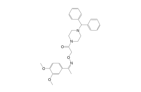 (1Z)-1-(3,4-dimethoxyphenyl)ethanone O-[2-(4-benzhydryl-1-piperazinyl)-2-oxoethyl]oxime