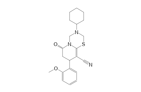2H,6H-pyrido[2,1-b][1,3,5]thiadiazine-9-carbonitrile, 3-cyclohexyl-3,4,7,8-tetrahydro-8-(2-methoxyphenyl)-6-oxo-