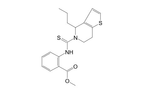 N-[(4-propyl-4,5,6,7-tetrahydrothieno[3,2-c]pyridin-5-yl)thiocarbonyl]anthranilic acid, methyl ester