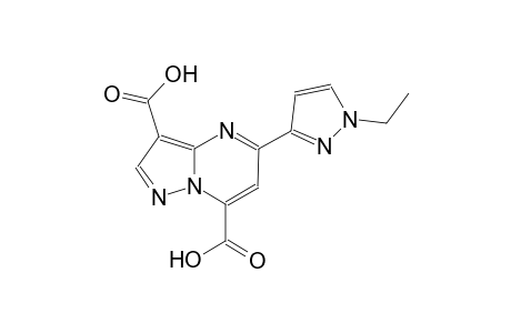 pyrazolo[1,5-a]pyrimidine-3,7-dicarboxylic acid, 5-(1-ethyl-1H-pyrazol-3-yl)-