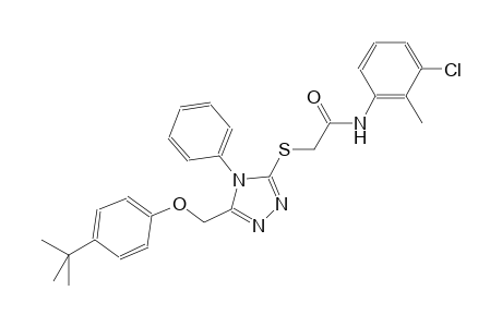 2-({5-[(4-tert-butylphenoxy)methyl]-4-phenyl-4H-1,2,4-triazol-3-yl}sulfanyl)-N-(3-chloro-2-methylphenyl)acetamide