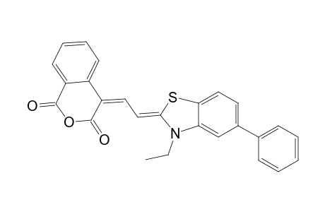 1H-2-benzopyran-1,3(4H)-dione, 4-[2-(3-ethyl-5-phenyl-2(3H)-benzothiazolylidene)ethylidene]-