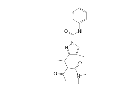 N1-Phenyl-3-{2-[(dimethylamino)carbonyl]-1-methyl-3-oxobutyl}-4-methyl-1H-1-pyrazolecarboxamide