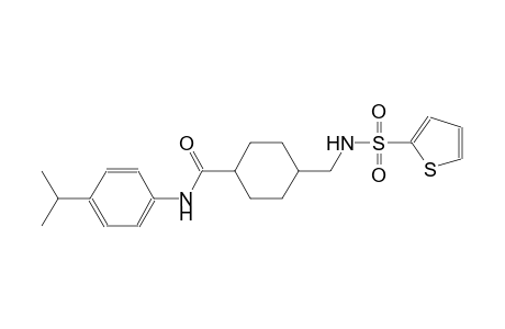 N-(4-isopropylphenyl)-4-{[(2-thienylsulfonyl)amino]methyl}cyclohexanecarboxamide