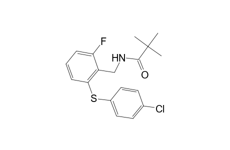 Propanamide, 2,2-dimethyl-N-[2-(4-chlorophenylthio)-6-fluorobenzyl]-