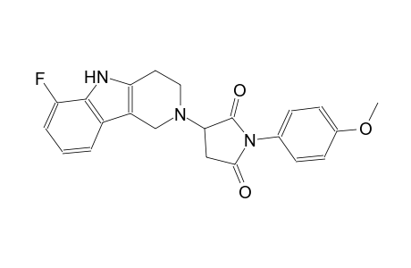 2,5-pyrrolidinedione, 3-(6-fluoro-1,3,4,5-tetrahydro-2H-pyrido[4,3-b]indol-2-yl)-1-(4-methoxyphenyl)-