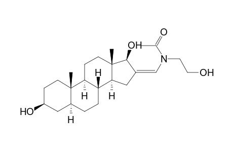 (Z)-16-{[Acetyl-(2'-hydroxyethyl)amino]methylene}-5.alpha.-androstane-3.beta.,17.beta.-diol