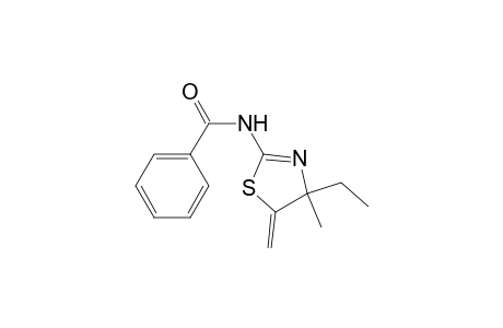 4-Methyl-4-ethyl-5-methylene-2-benzoylimino-1,3-thiazolidine