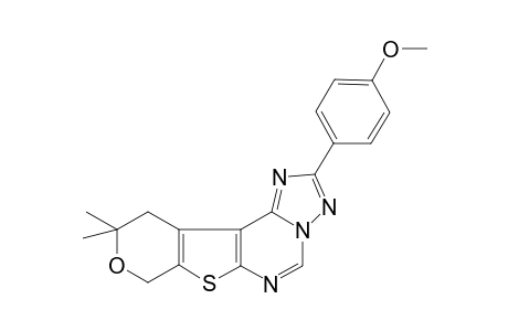 2-(4-Methoxyphenyl)-10,10-dimethyl-10,11-dihydro-8H-pyrano[4',3':4,5]thieno[3,2-e][1,2,4]triazolo[1,5-c]pyrimidine