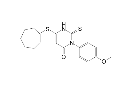 4H-cyclohepta[4,5]thieno[2,3-d]pyrimidin-4-one, 1,2,3,5,6,7,8,9-octahydro-3-(4-methoxyphenyl)-2-thioxo-