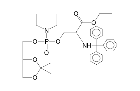 1,2-O,O'-ISOPROPYLIDENEGLYCEROL, 3-DIETHYLAMIDO(2-CARBOETHOXY-2-TRITYLAMINOETHYL)PHOSPHATE