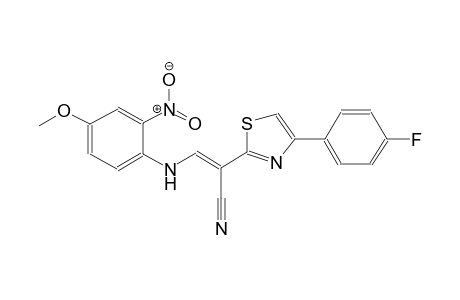 (2E)-2-[4-(4-fluorophenyl)-1,3-thiazol-2-yl]-3-(4-methoxy-2-nitroanilino)-2-propenenitrile