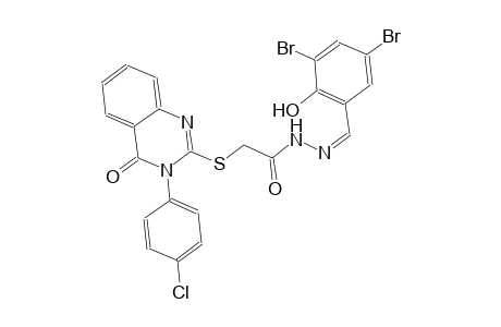 2-{[3-(4-chlorophenyl)-4-oxo-3,4-dihydro-2-quinazolinyl]sulfanyl}-N'-[(Z)-(3,5-dibromo-2-hydroxyphenyl)methylidene]acetohydrazide
