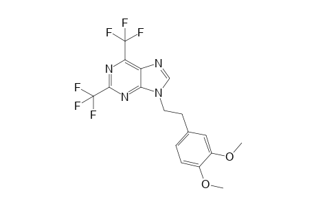 9-(3,4-Dimethoxyphenethyl)-2,6-bis(trifluoromethyl)-9H-purine