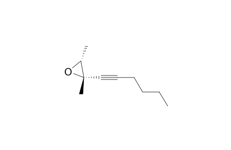 Oxirane, 2-(1-hexynyl)-2,3-dimethyl-, trans-