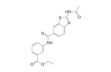 benzoic acid, 3-[[[2-(acetylamino)-6-benzothiazolyl]carbonyl]amino]-, ethyl ester