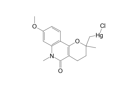 2-Chloromercuriomethyl-2,6-dimethyl-8-methoxy-3,4-dihydro-2H,5H-pyrano[3,2-c]quinolin-5-one