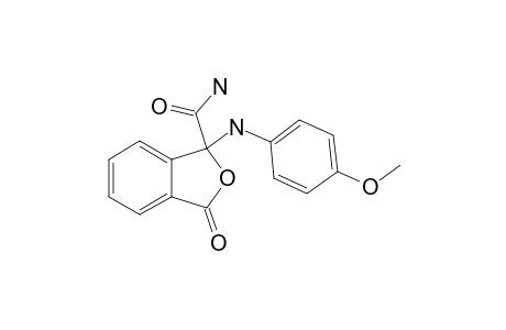 1-(4-METHOXYPHENYLAMINO)-3-OXO-1,3-DIHYDROISOBENZOFURAN-1-CARBOXAMIDE