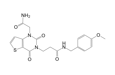 3-(1-(2-amino-2-oxoethyl)-2,4-dioxo-1,4-dihydrothieno[3,2-d]pyrimidin-3(2H)-yl)-N-(4-methoxybenzyl)propanamide