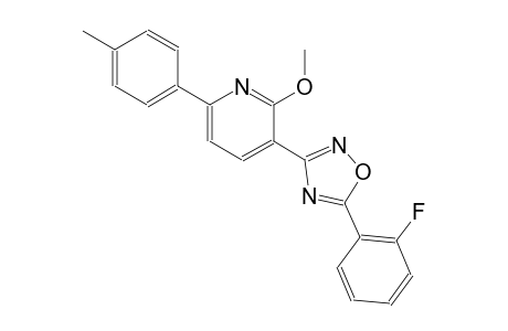 3-[5-(2-fluorophenyl)-1,2,4-oxadiazol-3-yl]-2-methoxy-6-(4-methylphenyl)pyridine