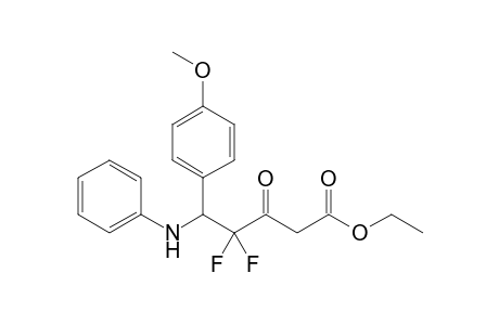 Ethyl 4,4-Difluoro-3-oxo-5-(4-methoxyphenyl)-5-phenylaminopentanoate