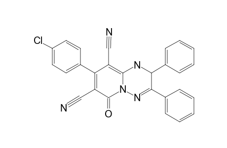 8-(4-CHLOROPHENYL)-2,3-DIPHENYL-6-OXO-1,2,5,6-TETRAHYDROPYRIDO-[1,2-B]-[1,2,4]-TRIAZINE-7,9-DICARBONITRILE