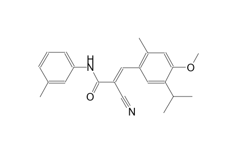 2-propenamide, 2-cyano-3-[4-methoxy-2-methyl-5-(1-methylethyl)phenyl]-N-(3-methylphenyl)-, (2E)-