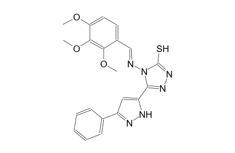 5-(3-phenyl-1H-pyrazol-5-yl)-4-{[(E)-(2,3,4-trimethoxyphenyl)methylidene]amino}-4H-1,2,4-triazole-3-thiol