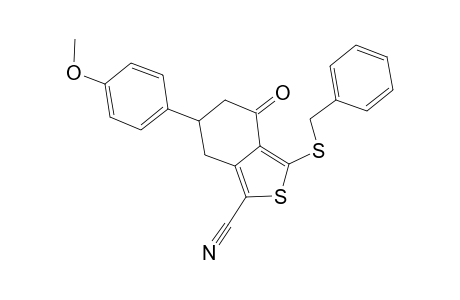 3-(benzylthio)-4-keto-6-(4-methoxyphenyl)-6,7-dihydro-5H-isobenzothiophene-1-carbonitrile