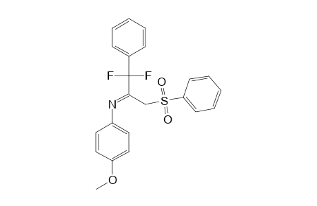 N2-(4-METHOXYPHENYL)-1,1-DIFLUORO-1-PEHNYL-3-PHENYLSULFONYL-2-PROPANIMINE;IMINO-TAUTOMER