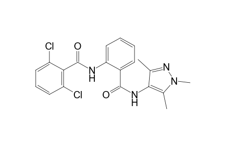 2,6-dichloro-N'-(1,3,5-trimethylpyrazol-4-yl)-N,2'-bibenzamide