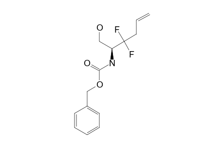 (-)-(2R)-2-(N-BENZYLOXYCARBONYL)-AMINO-3,3-DIFLUORO-5-HEXEN-1-OL