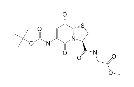 2-[[(3R,8S,8aS)-6-(tert-butoxycarbonylamino)-8-hydroxy-5-keto-2,3,8,8a-tetrahydrothiazolo[3,2-a]pyridine-3-carbonyl]amino]acetic acid methyl ester