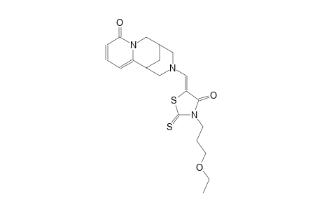(Z)-3-(3-ethoxypropyl)-5-(((1R,5S)-8-oxo-5,6-dihydro-1H-1,5-methanopyrido[1,2-a][1,5]diazocin-3(2H,4H,8H)-yl)methylene)-2-thioxothiazolidin-4-one