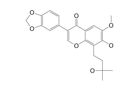 7-HYDROXY-6-METHYL-3',4'-METHYLENEDIOXY-8-(3'',3''-DIMETHYL-PROPANOL)-ISOFLAVONE