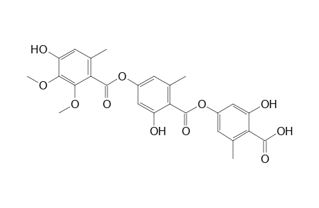 Benzoic acid, 2-hydroxy-4-[(4-hydroxy-2,3-dimethoxy-6-methylbenzoyl)oxy]-6-methyl-, 4-carboxy-3-hydroxy-5-methylphenyl ester
