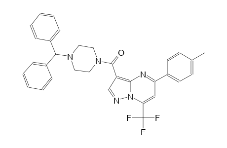 pyrazolo[1,5-a]pyrimidine, 3-[[4-(diphenylmethyl)-1-piperazinyl]carbonyl]-5-(4-methylphenyl)-7-(trifluoromethyl)-