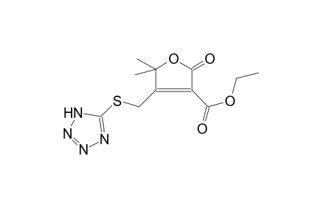 3-furancarboxylic acid, 2,5-dihydro-5,5-dimethyl-2-oxo-4-[(1H-tetrazol-5-ylthio)methyl]-, ethyl ester