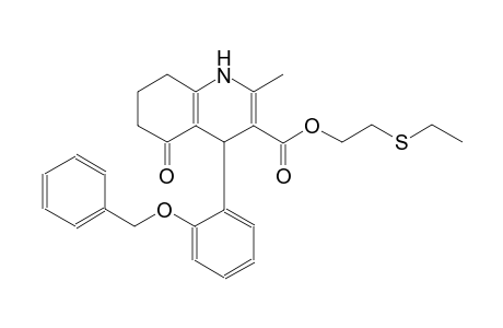 3-quinolinecarboxylic acid, 1,4,5,6,7,8-hexahydro-2-methyl-5-oxo-4-[2-(phenylmethoxy)phenyl]-, 2-(ethylthio)ethyl ester