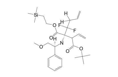 (-)-2-(TRIMETHYLSILYL)-ETHYL-(2S)-3,3-DIFLUORO-2-(2-TERT.-BUTOXYCARBONYLALLYL)-2-[[(1R)-1-PHENYL-2-METHOXYETHYL]-AMINO]-5-HEXENOATE